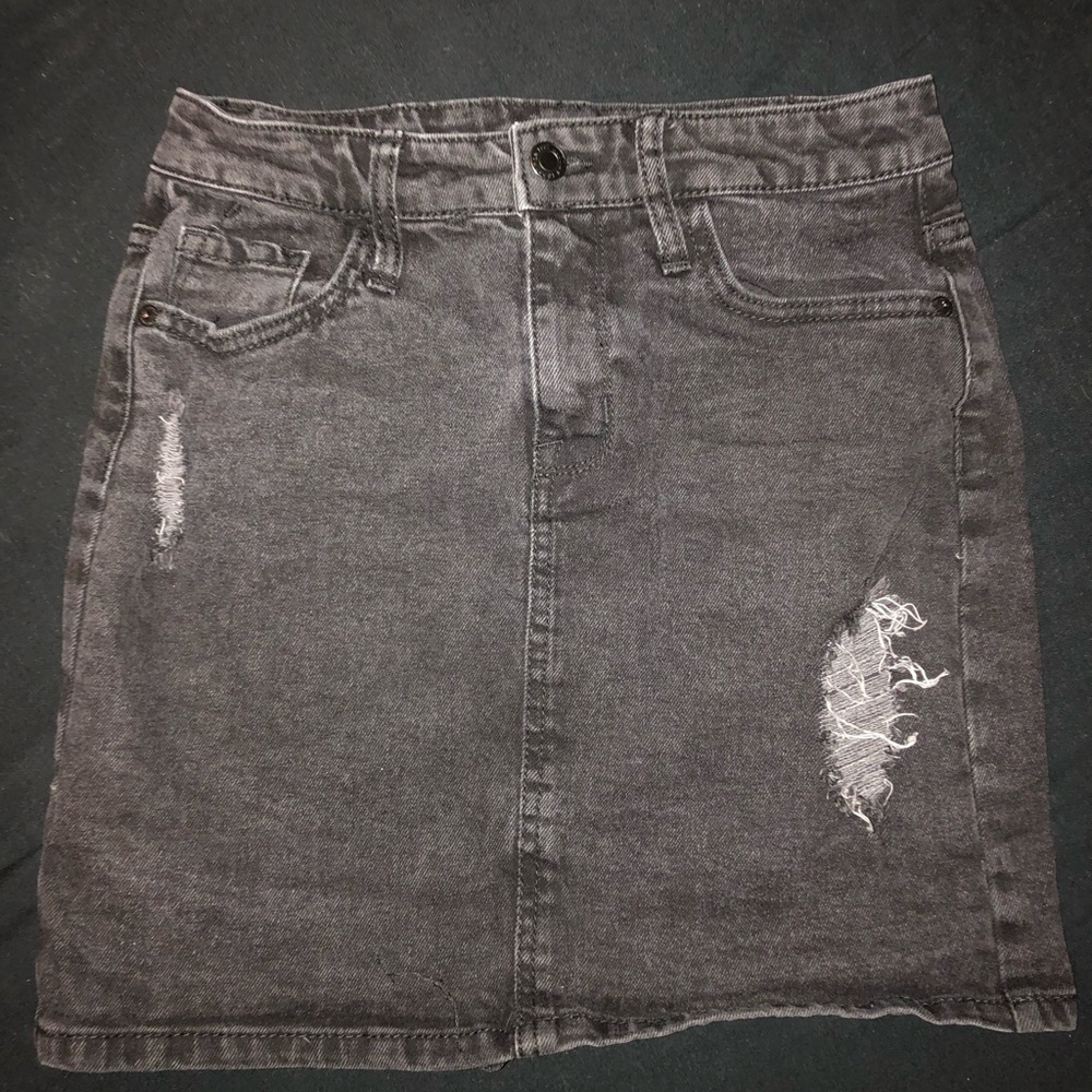 Mossimo Dark Grey Denim Skirt